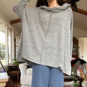 Altar'd State Light Gray Cowl Neck Sweater